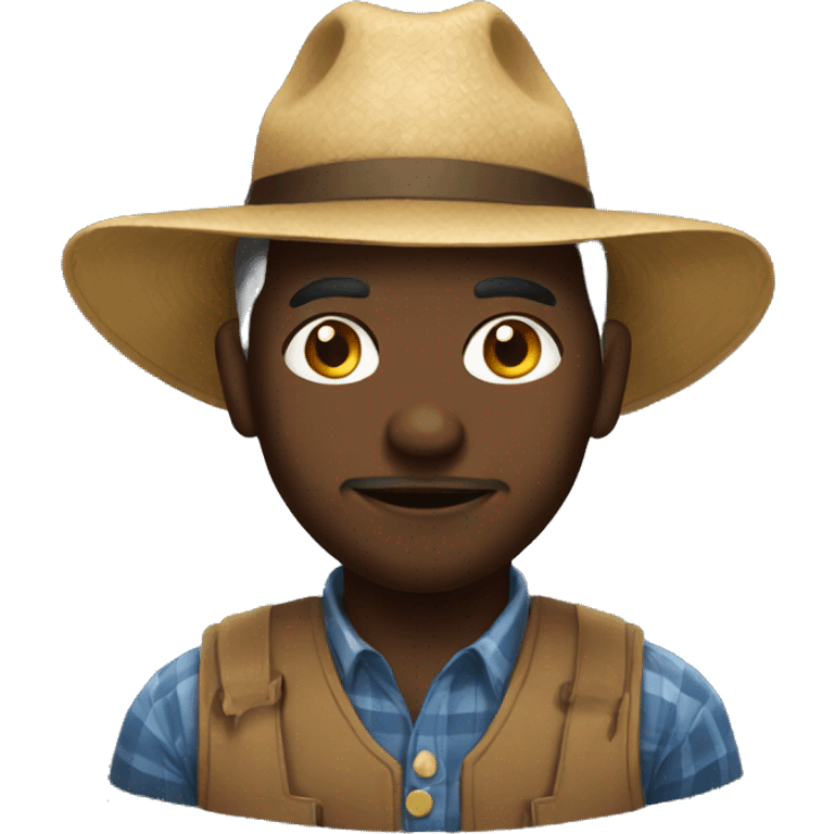 Black farmer emoji