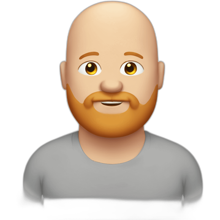 Bald fat man With ginger beard emoji