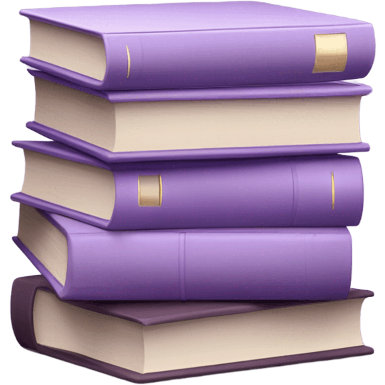 aesthetic book stack light purple emoji