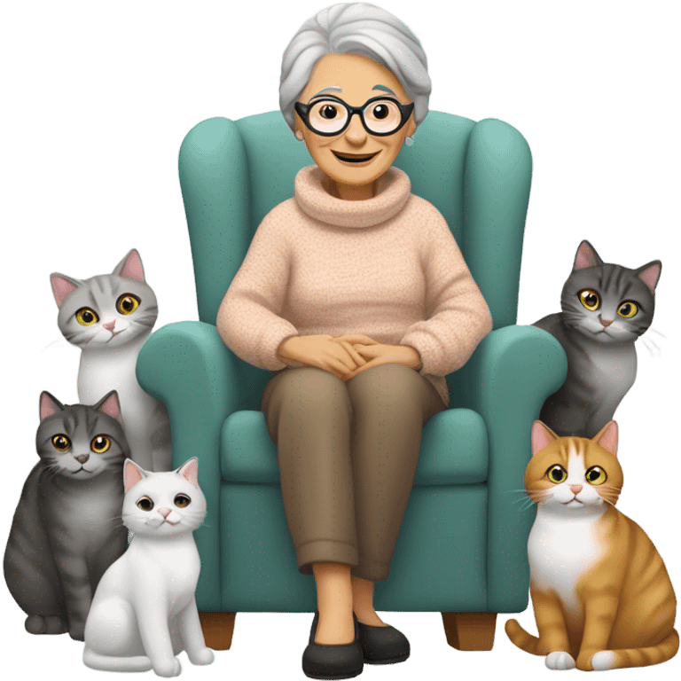 Old cat lady emoji