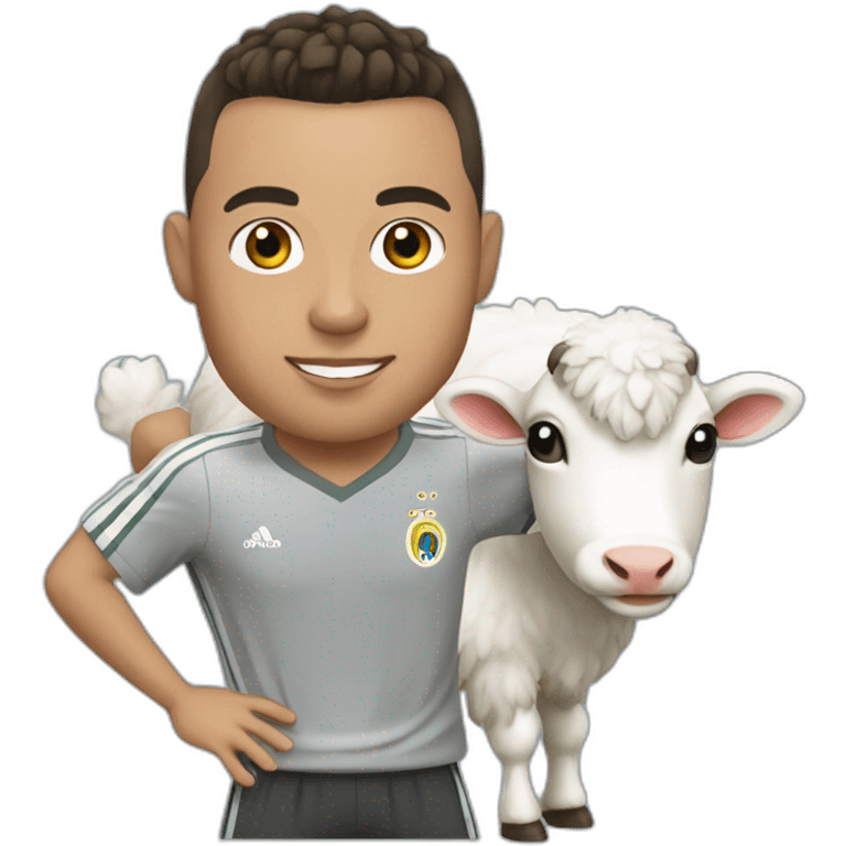 ronaldo avec une chevre emoji