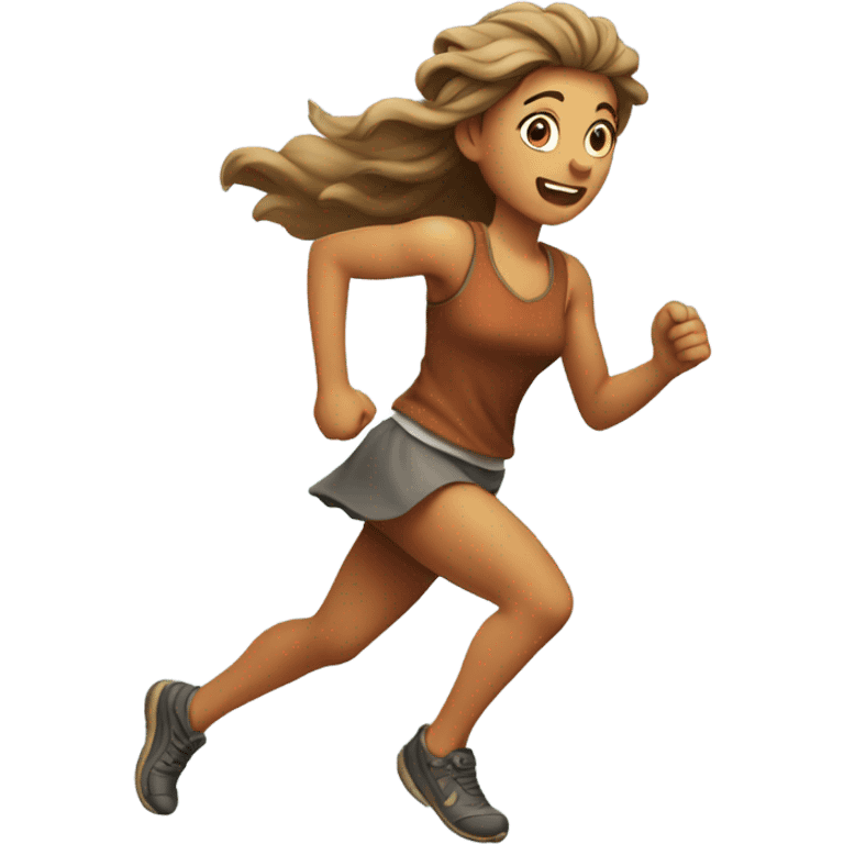 Freya running  emoji