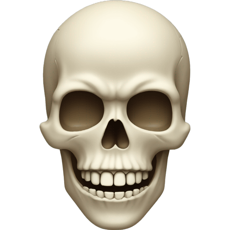 Skull with head and open mouth emoji