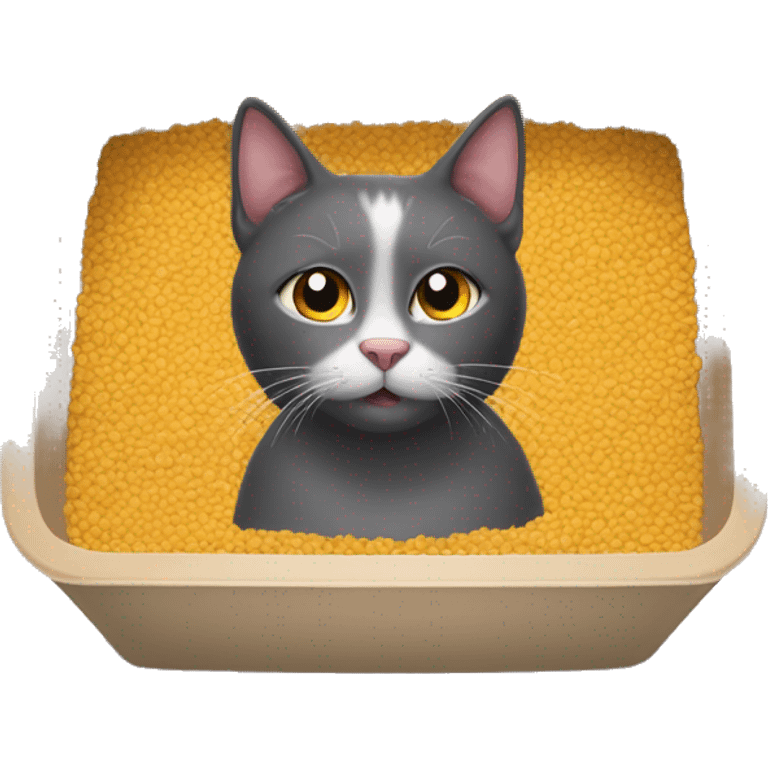 Cat in litter box emoji