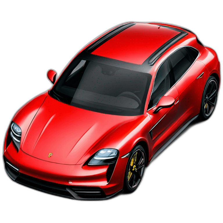 Porsche taycan turbo s sport turismo red emoji