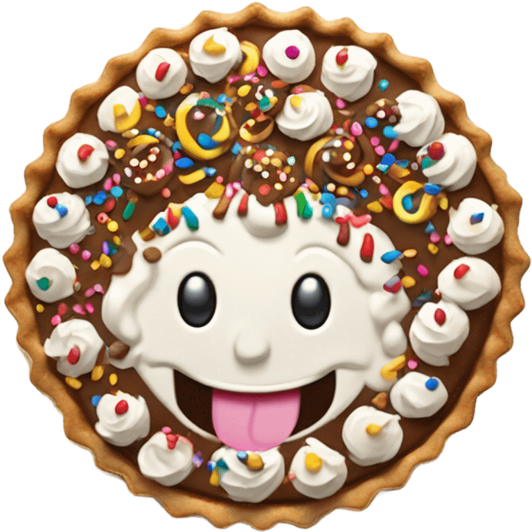 Happy cream filled pie emoji