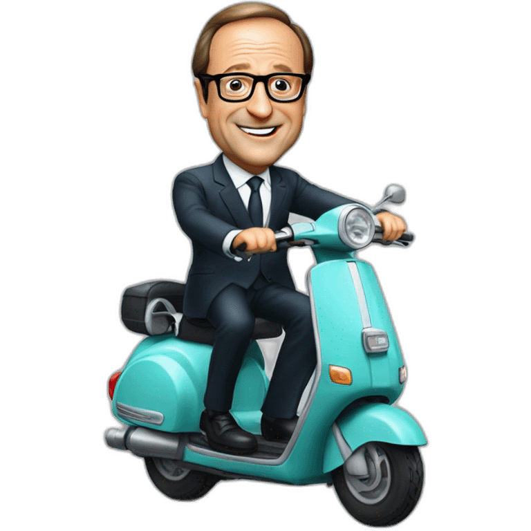 francois hollande sur scooter emoji