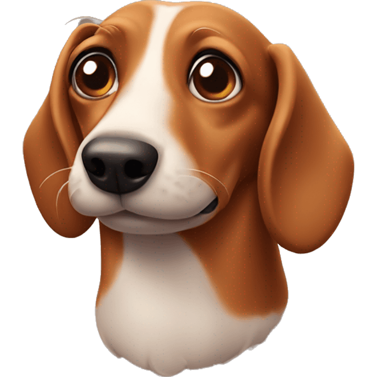 Sausage dog having mustache emoji