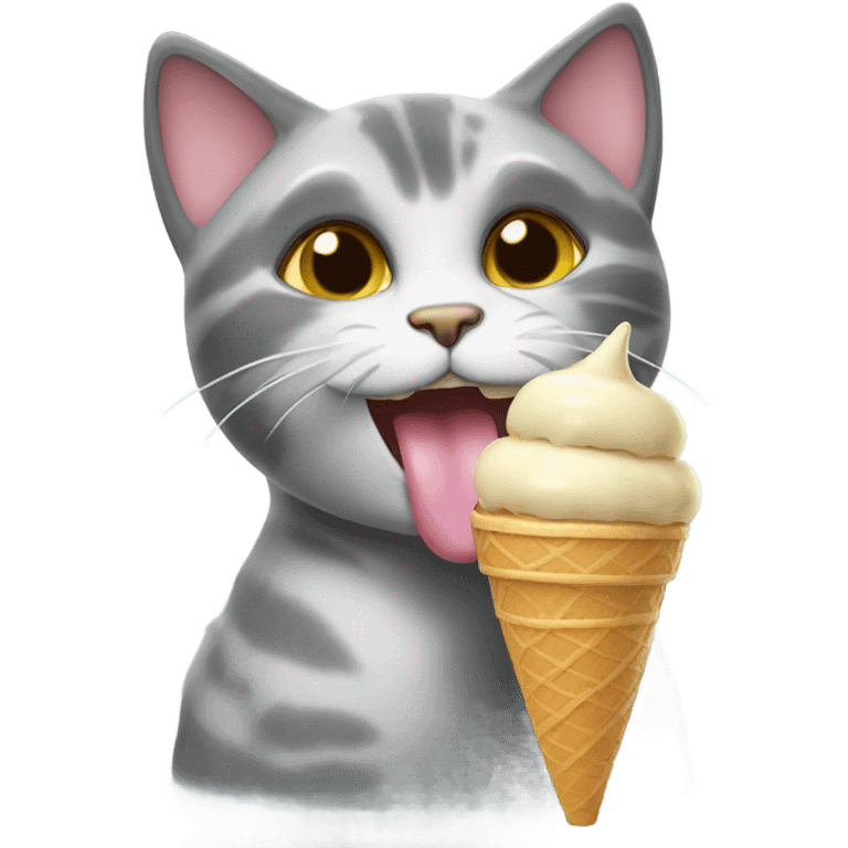 cat eating icecream  emoji