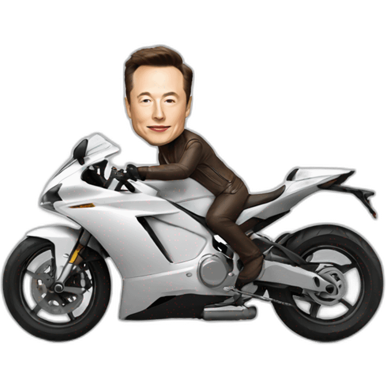 Elon musk sur moto emoji