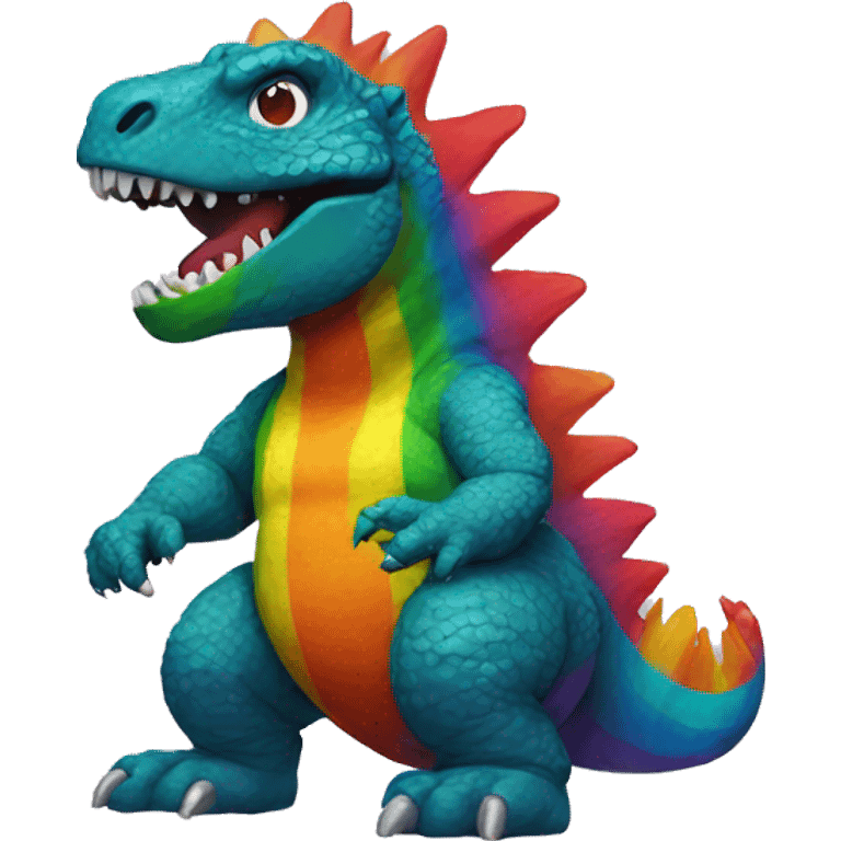 Rainbow Godzilla  emoji