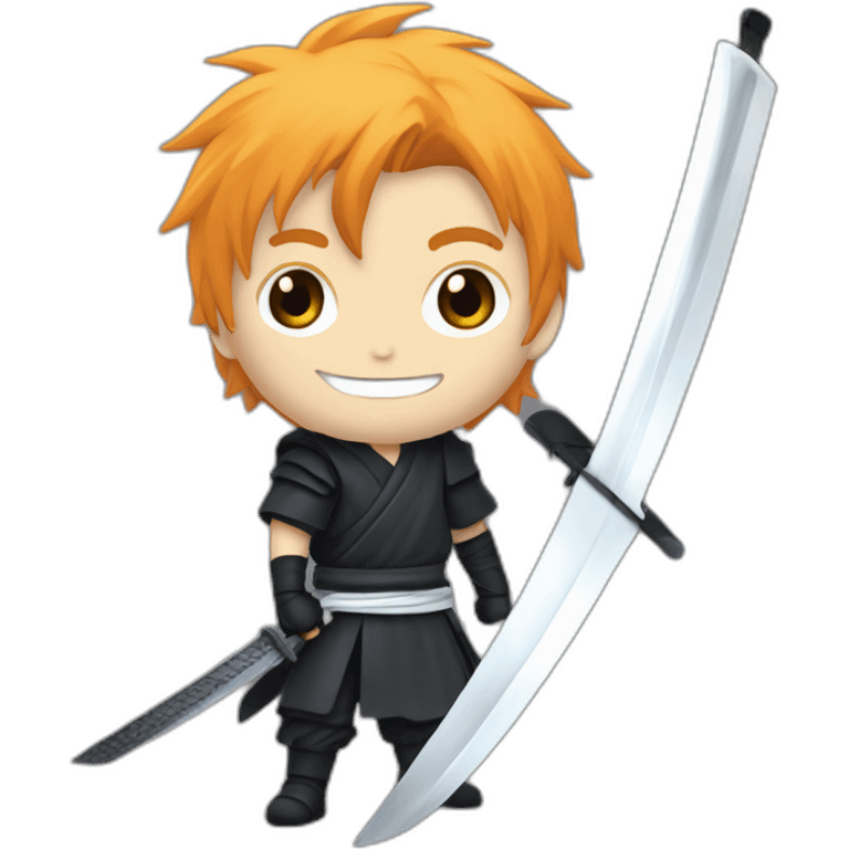 Ichigo Kurosaki with sword emoji