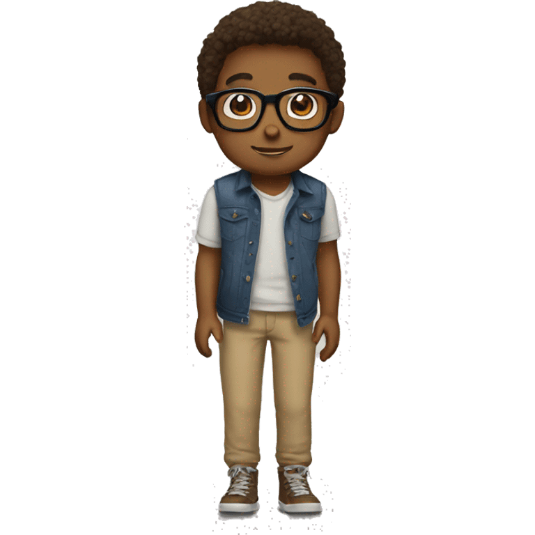 boy with glasses and stuffedanimal emoji