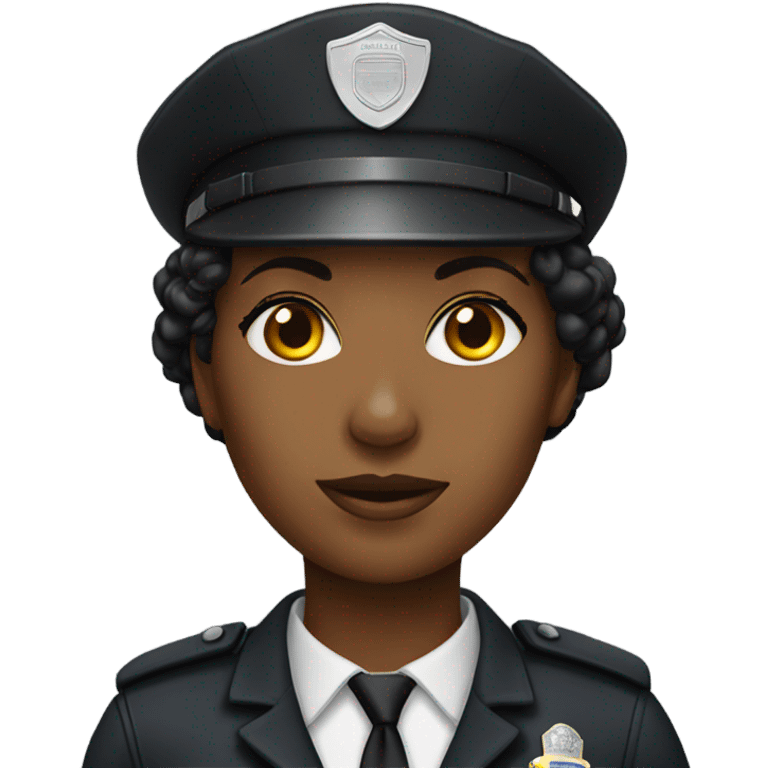 Black Female security officer emoji