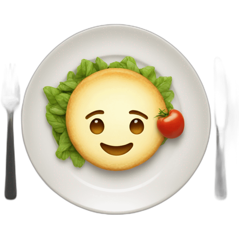 Food on big plate emoji