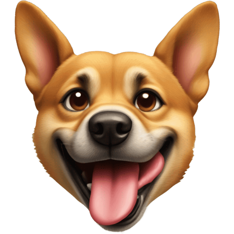 Alsatian dog tongue lolling emoji