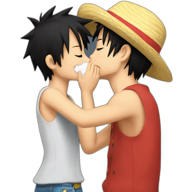 Luffy kiss emoji