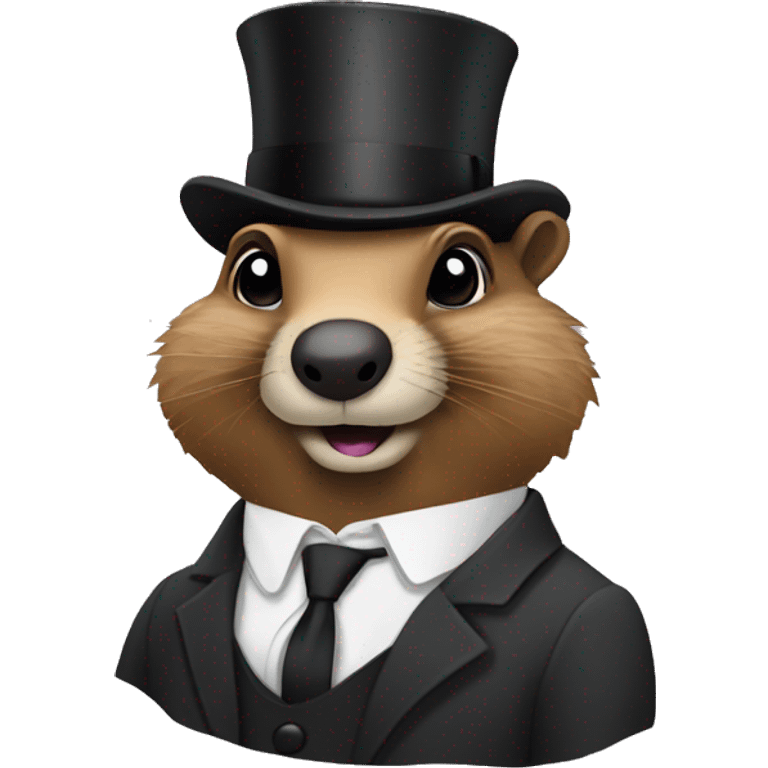 Groundhog monocle emoji