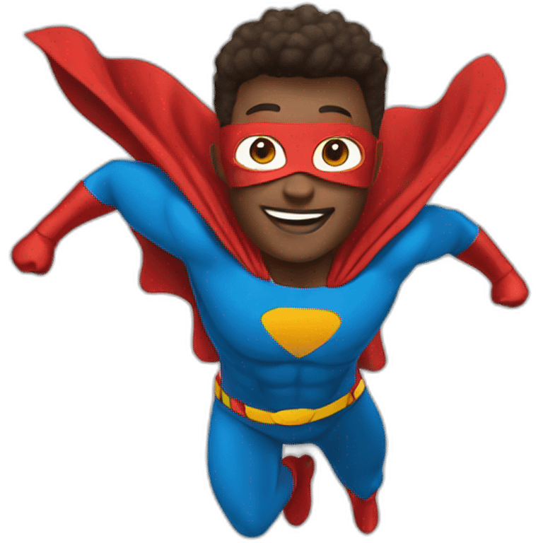 Superhero flying emoji