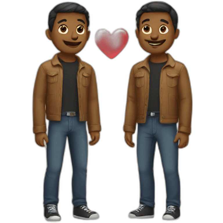 Two men in love emoji