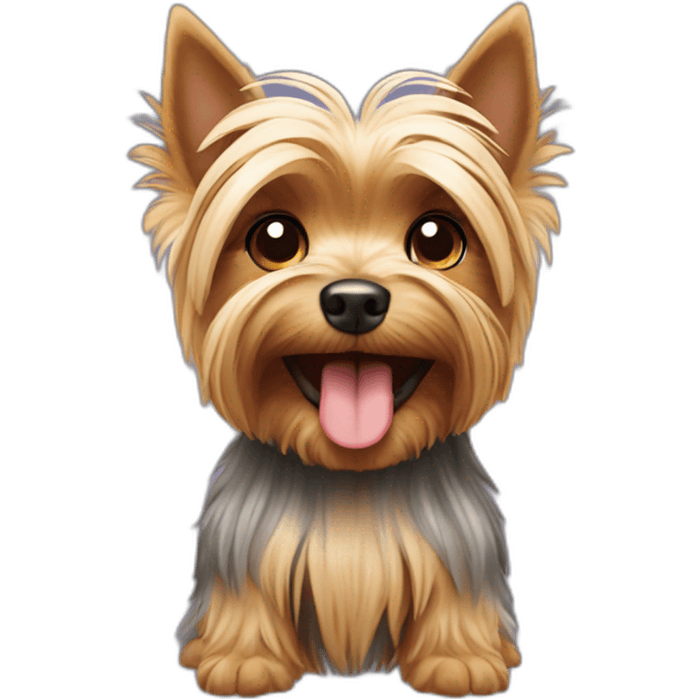 smiling Yorkshire Terrier emoji