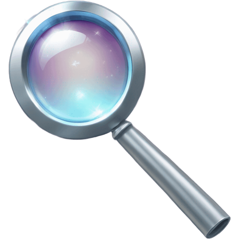 magnifying glass and sparkles emoji