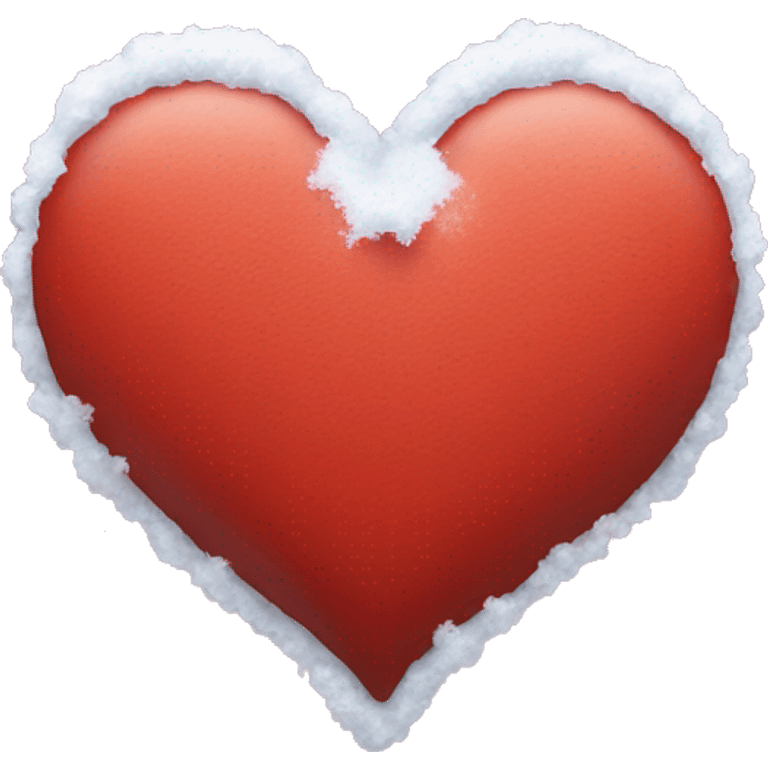 red heart with snow on top emoji