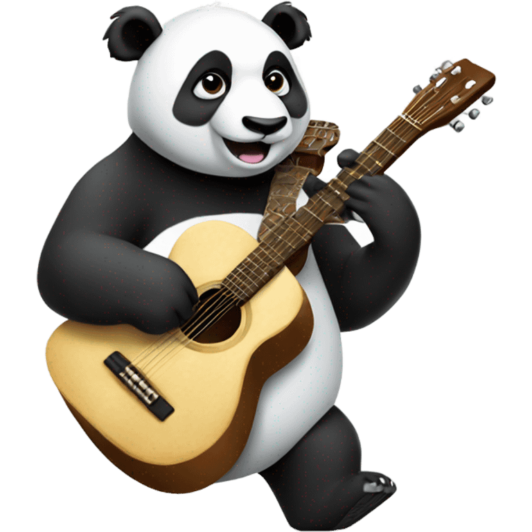 Panda with a guitar emoji