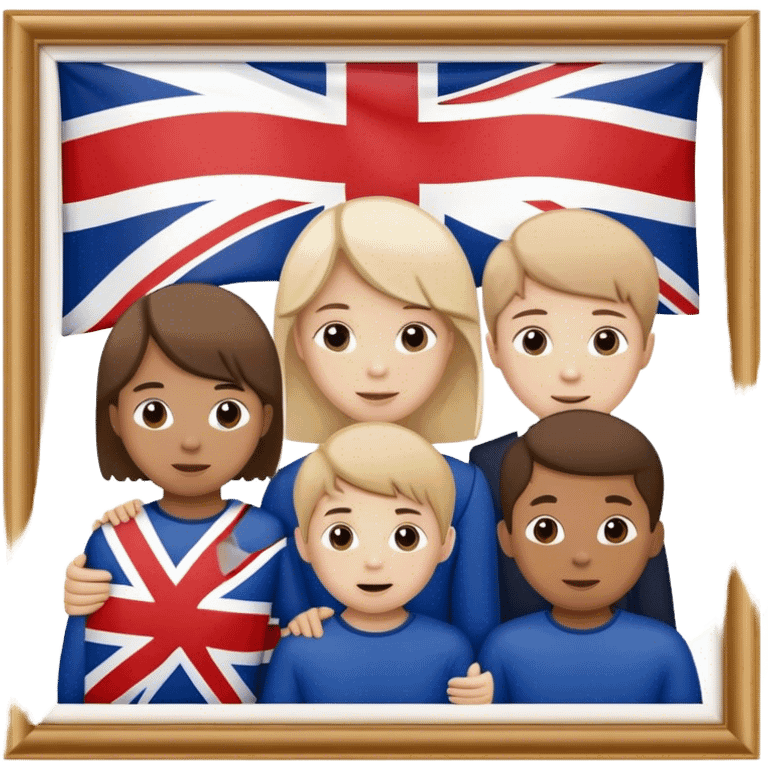 british flag with children emoji