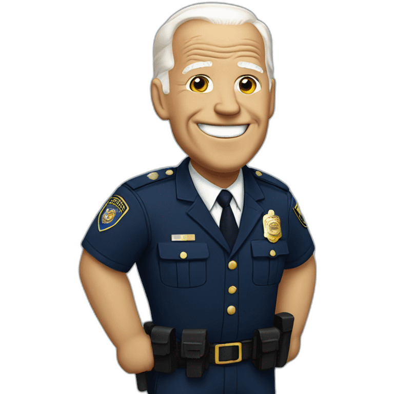 Joe Biden With a police uniform emoji