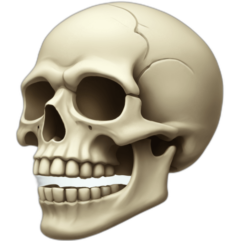 A skull whistling emoji