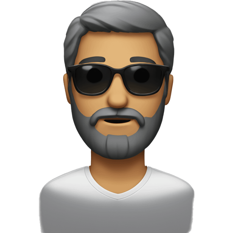 A face with dark glasses and a beard  emoji