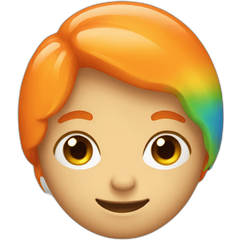 rainbow orange emoji