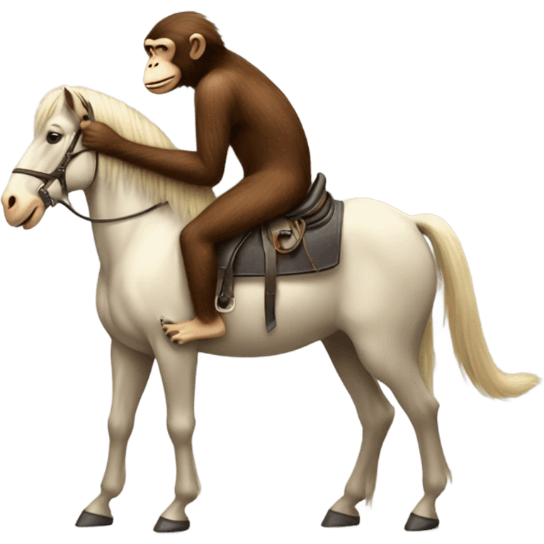 monkey riding horse emoji