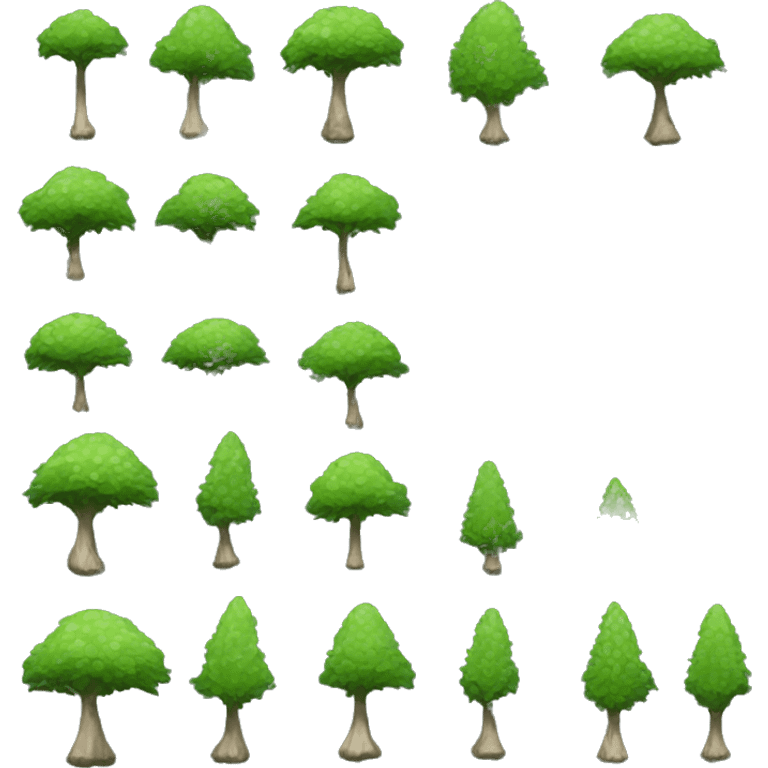 cypress-tree leaves with cypress-tree seed-balls emoji