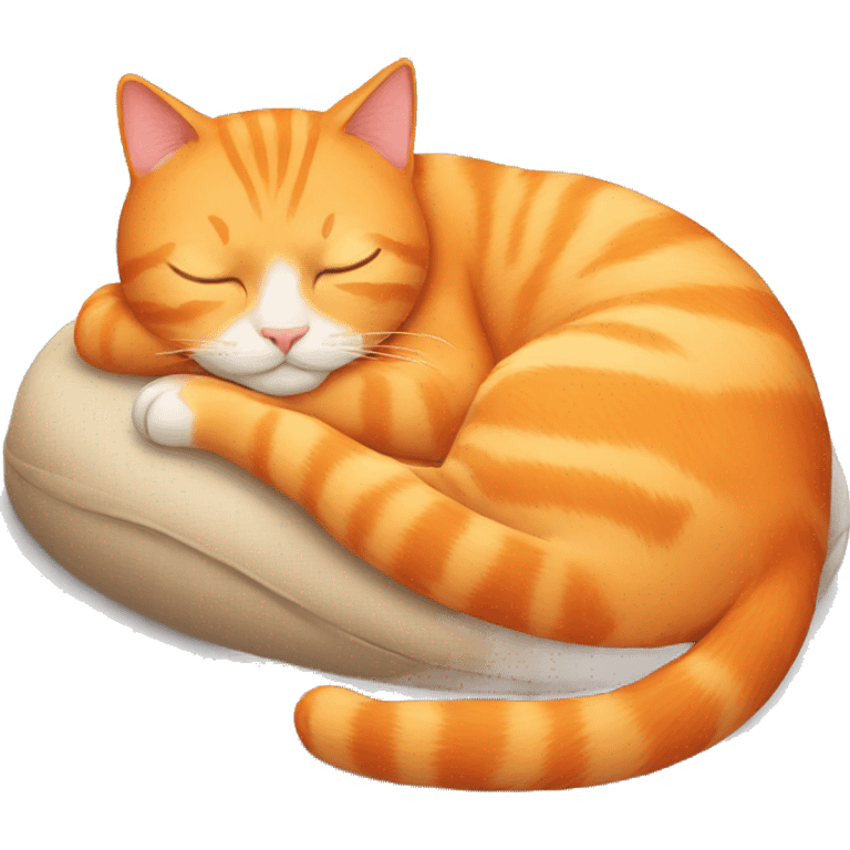 Orange cat sleeping emoji