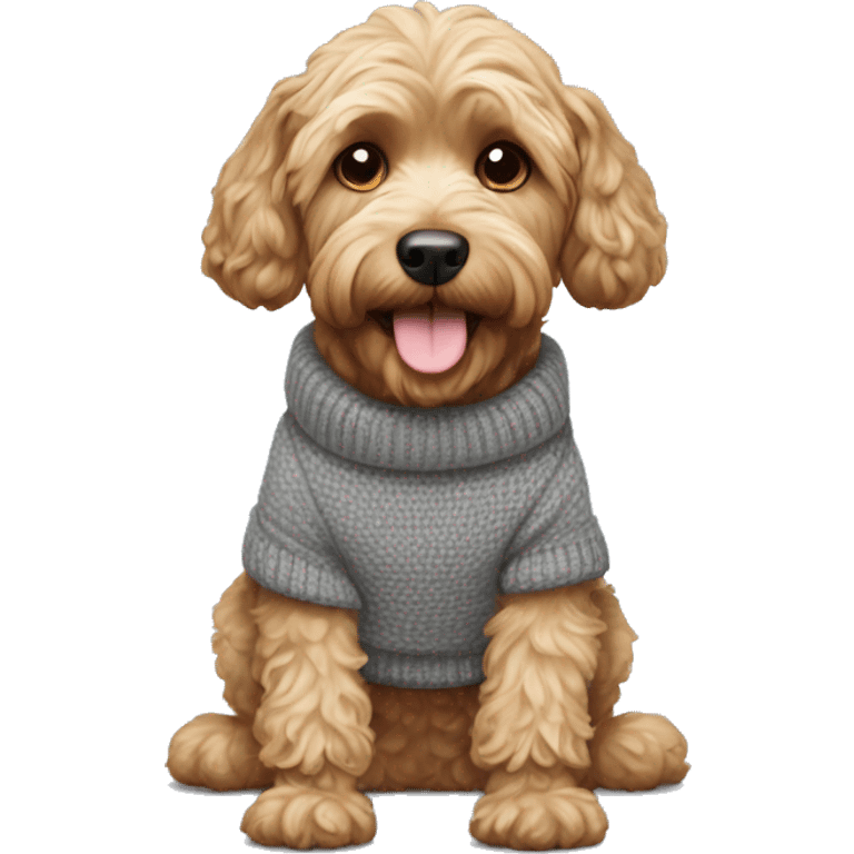 Cockapoo with pullover emoji