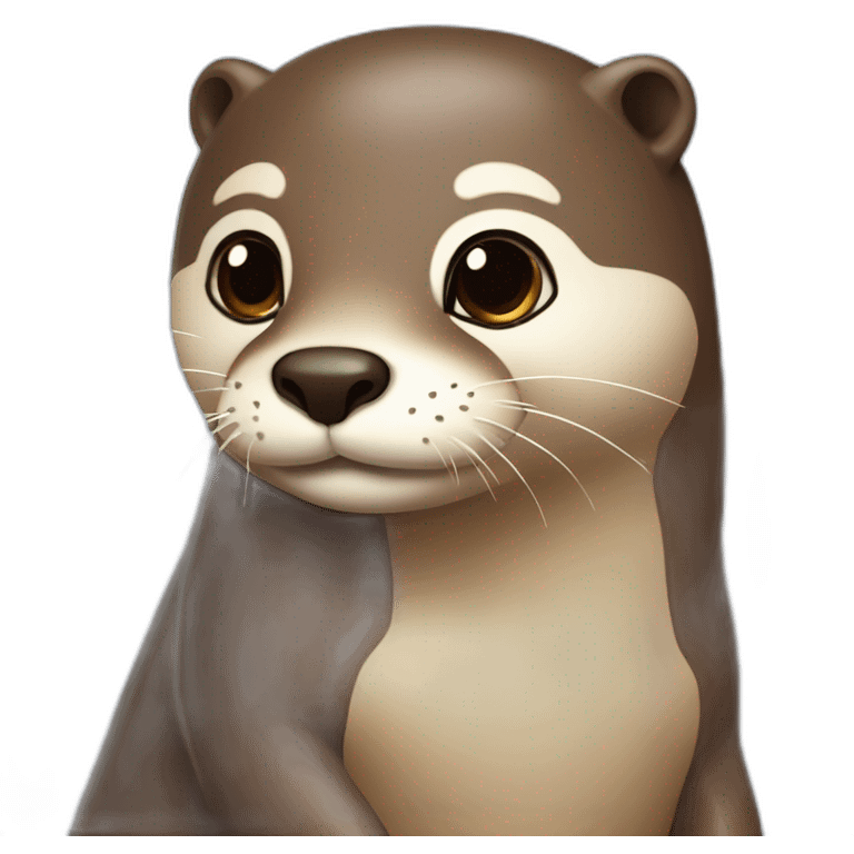 Loutre sur un tortu emoji