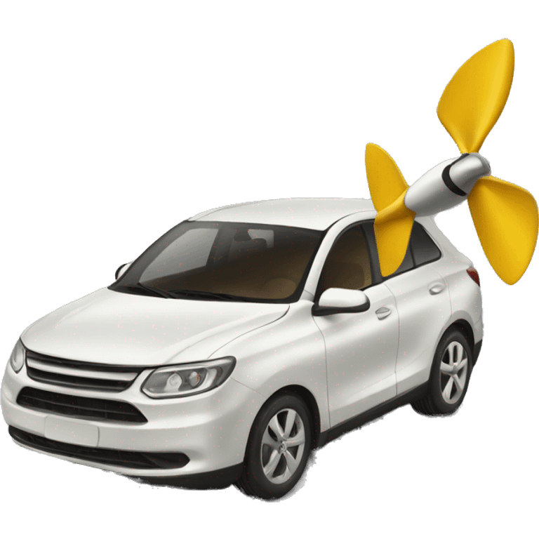 Car with  propeller  emoji