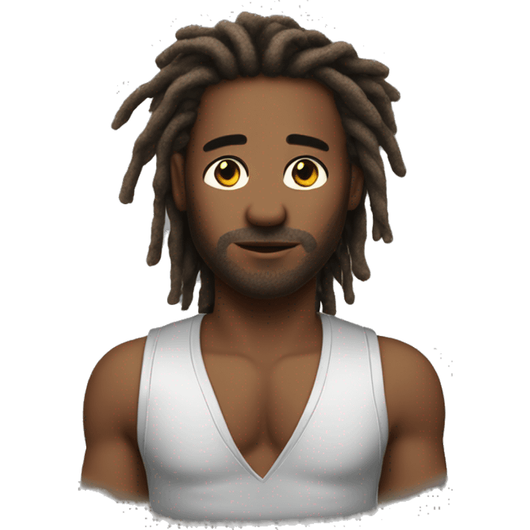 Chest Hair guy with dreads  emoji