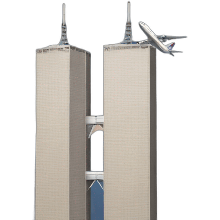 Twin towers plane emoji