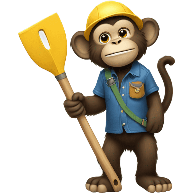 Boots the monkey with a shovel emoji