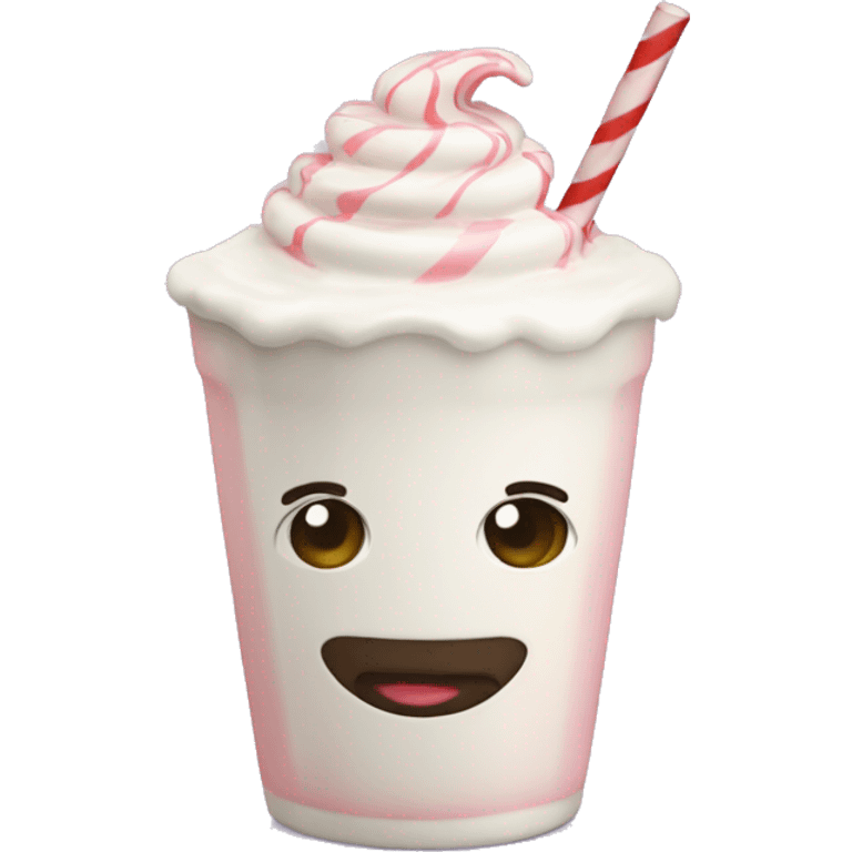 Peppermint milkshake emoji