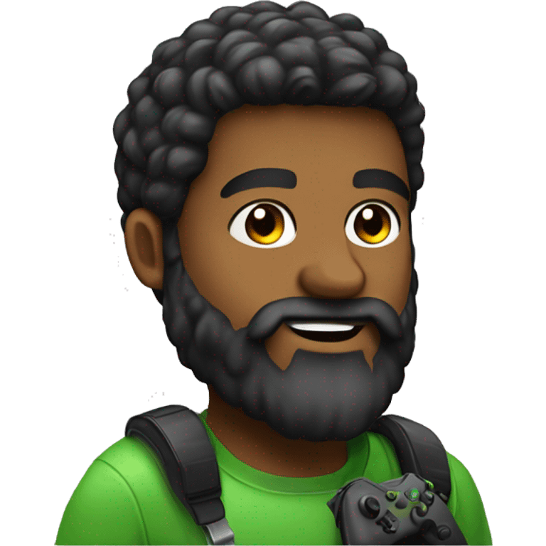 Gamer 28 years with beard black  emoji