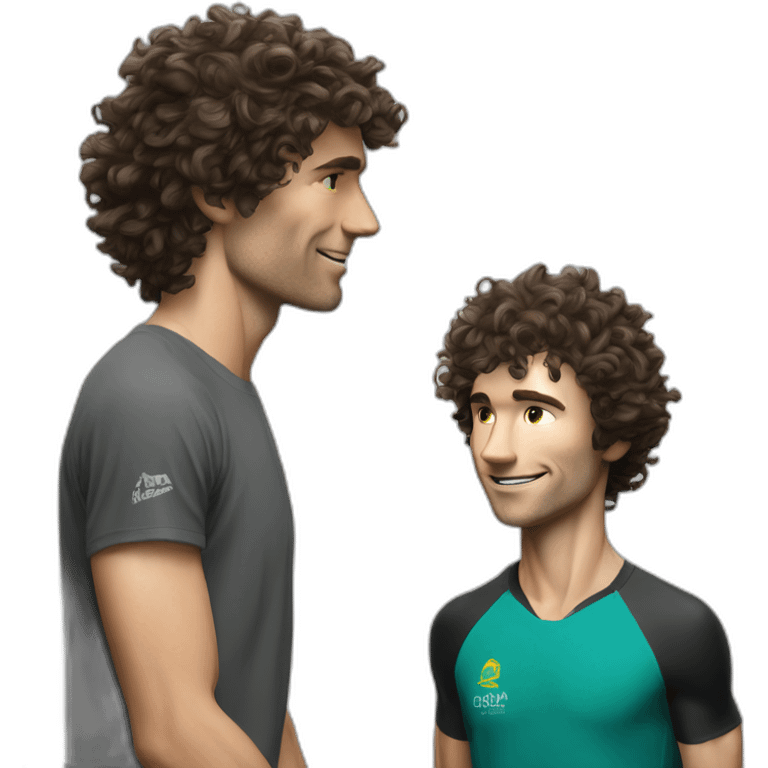 Adam ondra with janja gambret emoji