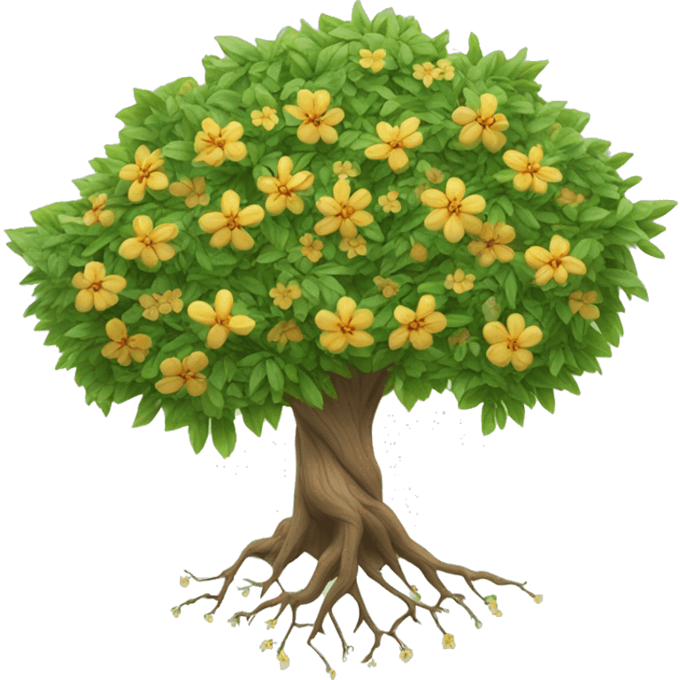 tree of life flowers growing in leaves emoji