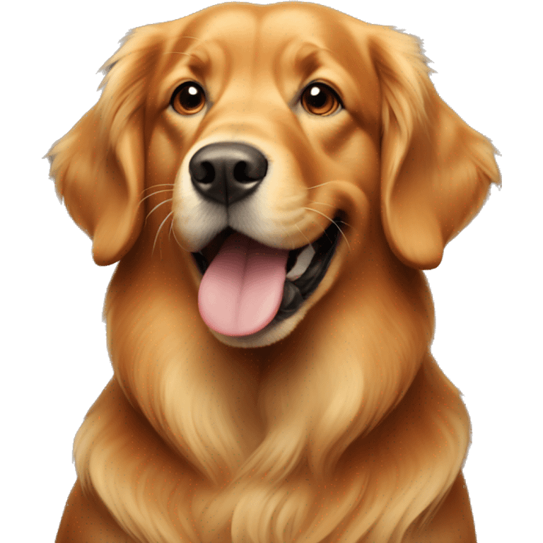 Red golden retriever emoji