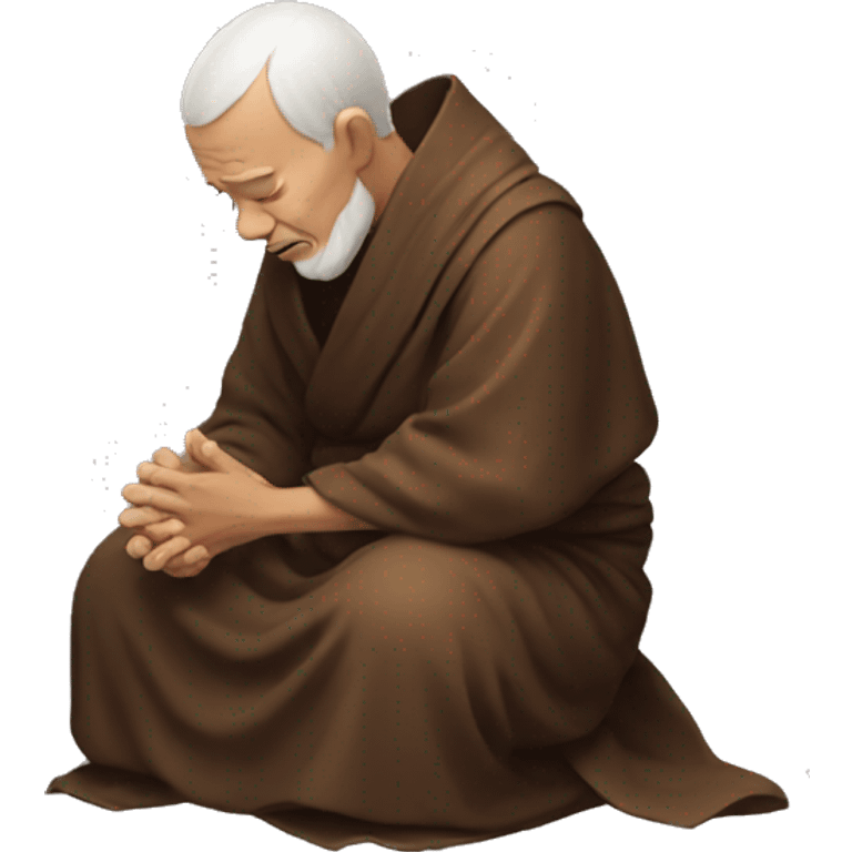 Old monk praying emoji