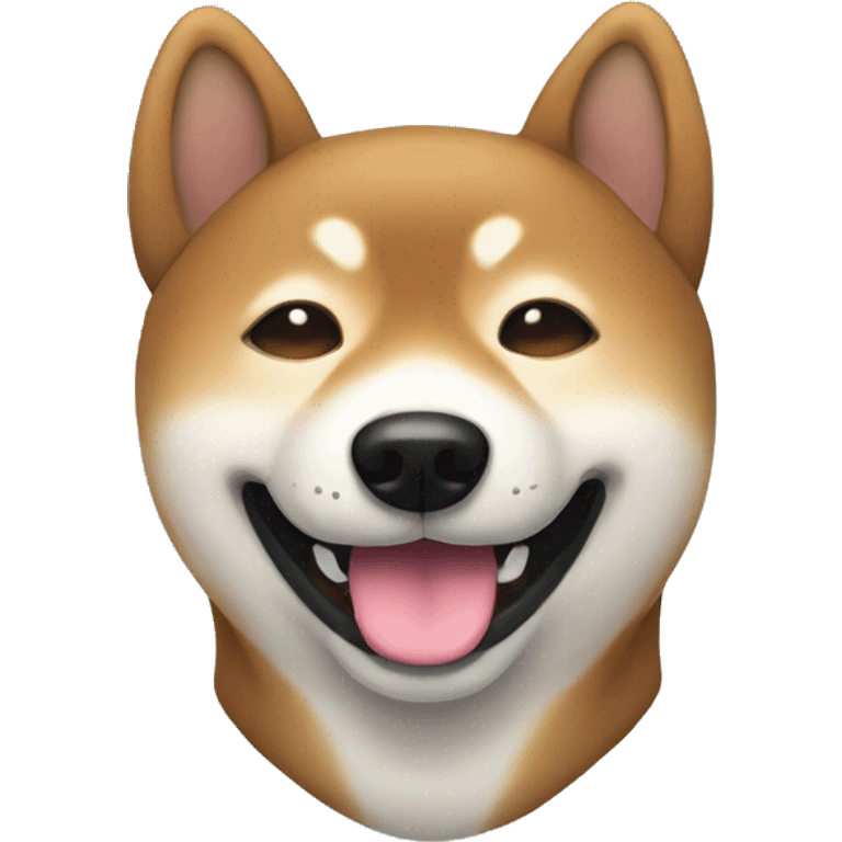 black Shiba inu smile, eyes closed  emoji