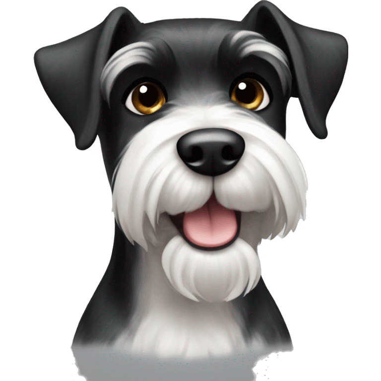 black and white schnauzer  emoji